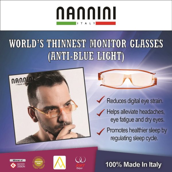 Nannini Italy Reading Glasses - Monitor Glasses (Anti-blue Light) - Image 2